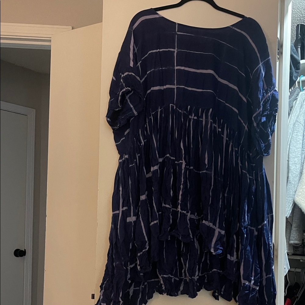 Anthropologie Blue Asymmetrical Dress